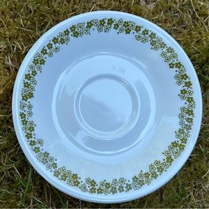 Corelle Spring Blossom saucer plate White w/ Green 6" vintage crazy daisy qty 12